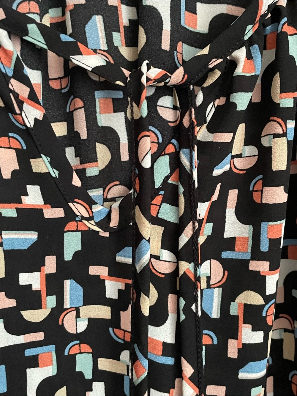 Memphis-style geometric shape print top First Love by Lovelyn sz Small